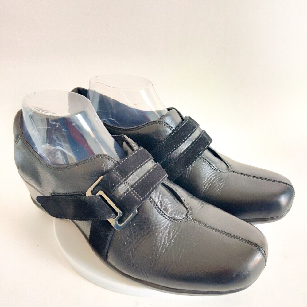 Born‎ Black Leather Comfortable Support Comfort Shoes Womens Size 9 Narrow CLEAN